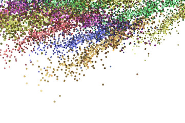 Gold glitter texture isolated. Abstract background.