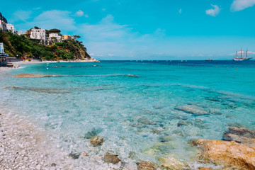 Fototapeta na wymiar Marina Grande Beach, Capri, Italy.