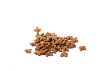Cat food isolated on the white