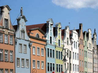 Fototapeta premium Gdansk, Sanierte Häuserzeile 