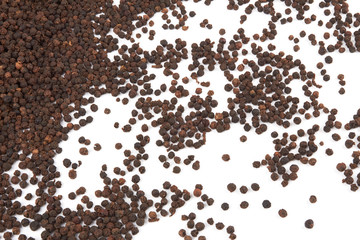 Black pepper on white
