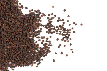 Black pepper on white