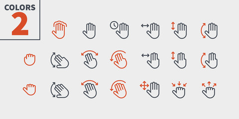 Gesture View Outlined Pixel Perfect Well-crafted Vector Thin Line Icons 48x48 Ready for 24x24 Grid for Web Graphics and Apps with Editable Stroke. Simple Minimal Pictogram Part 3-3