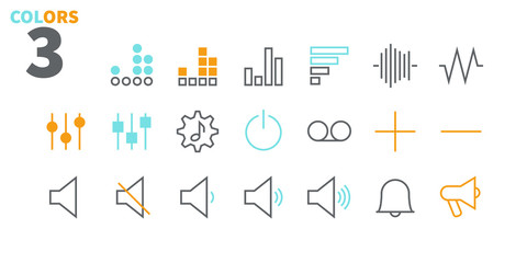 Audio Video Pixel Perfect Well-crafted Vector Thin Line Icons 48x48 Ready for 24x24 Grid for Web Graphics and Apps with Editable Stroke. Simple Minimal Pictogram Part 2