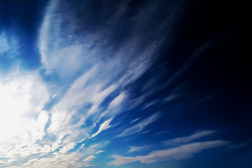 Fototapeta na wymiar white clouds blurred across the sky