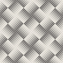 Stylish halftone texture. Endless abstract background with random size shapes. Vector seamless mosaic pattern.