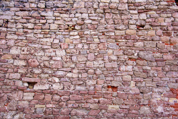 old fortress brick wall texture background