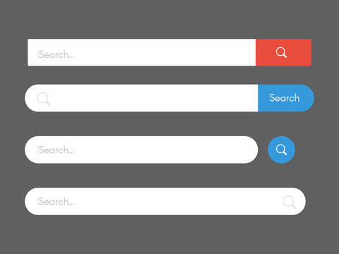 Search bar template. Internet searching. Web-surfing interface. Vector illustration