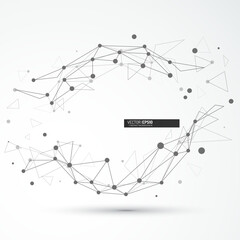 Abstract sphere isolated. Vector connection concept. Wireframe mesh. Digital hi-tech illustration.