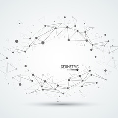 3d geometric vector background for business or science presentation.