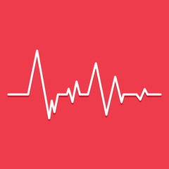 Creative vector illustration of heart line cardiogram isolated on background. Art design health medical heartbeat pulse. Abstract concept graphic element