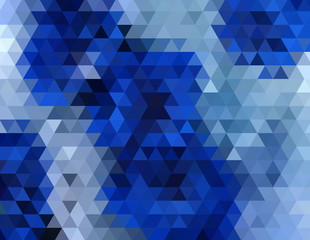 Light BLUE Pattern. Seamless triangular template. Geometric sample. Repeating routine with triangle shapes.