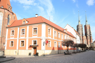 Fototapeta premium Historic downtown in Wroclaw, Silesia, Poland