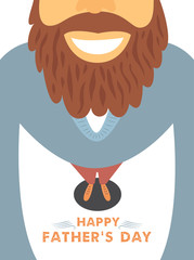 Happy Father's day vector card template - 200148195