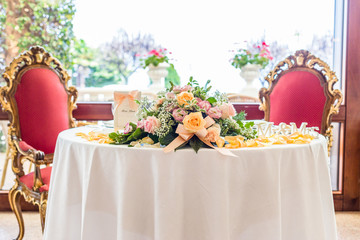 wedding reception tables