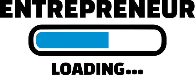 Obraz premium Entrepreneur loading bar