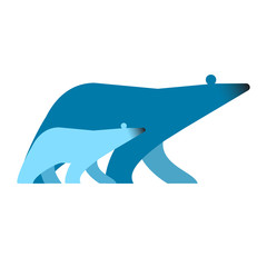 polar bear on isolated background