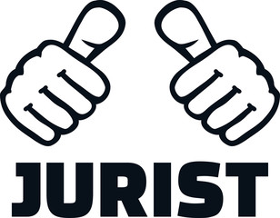 Male lawyer thumbs german