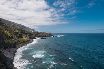 Landscape of north Tenerife island coastline, Canary islands, Spain.
