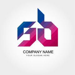 Obraz premium SB Letter Logo Design