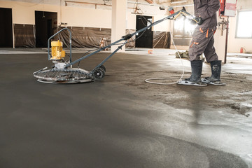 pouring concrete slab