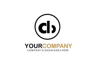 Initial Abstract Letter CB Logo Design