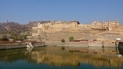 Fototapeta na wymiar Amber Fort bei Jaipur, Rajasthan in Indien, Mogulfestung