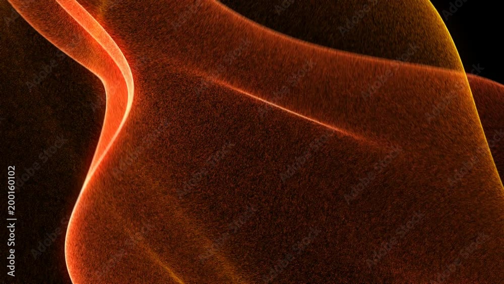 Poster abstract background 3d digital wave of glowing particles and wireframe. explosion of glowing particl