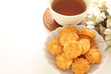 Japanese food, deep fried rice crackers