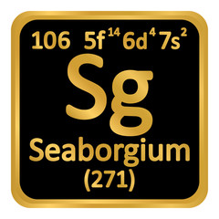 Periodic table element seaborgium icon.