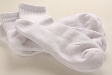 Three pair of white socks for school uniform image