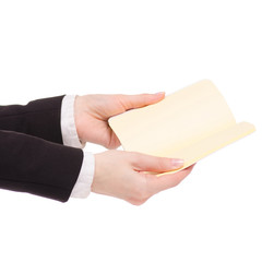 A diary in female hand business woman