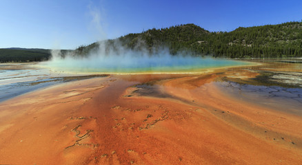 Grand Prismatic Pool at Yellowstone National Park, Wyoming, USA