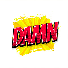 damn aggressive hand drawn pictures effects. Template comics grunge speech bubble brush halftone dot background. Pop art style. Comic dialog text cloud. Creative sketch explosion.