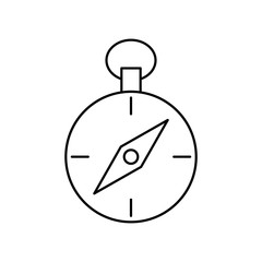 explore symbol line black vector icon