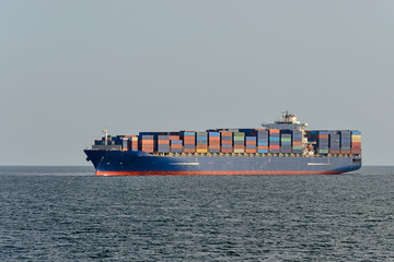 Container Cargo ship at sea