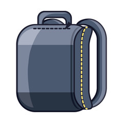 school backpack icon over white background, colorful design. vector illustration