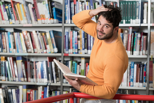 Portrait of a Student in a Library