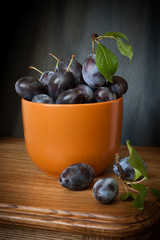 Still life food plum