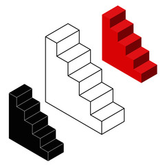 Isometric shapes. Vector