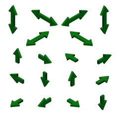 Isometric arrows. Vector