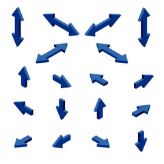 Isometric arrows. Vector