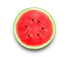 watermelon with chadow on white background