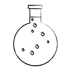 chemical flask icon over white background, colorful design. vector illustration