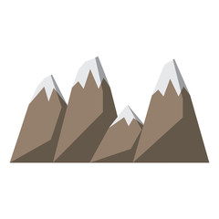 Fototapeta na wymiar mountains icon over white background, colorful design. vector illustration