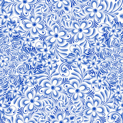 Russian ornamental traditional style gzhel