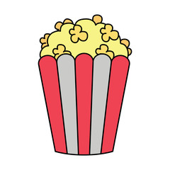 pop corn icon over white background, colorful design. vector illustration