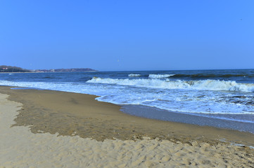 The waves of the sea