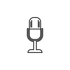 microphone icon. Element of simple icon for websites, web design, mobile app, info graphics. Thin line icon for website design and development, app development