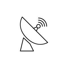 satellite dish icon. Element of simple icon for websites, web design, mobile app, info graphics. Thin line icon for website design and development, app development